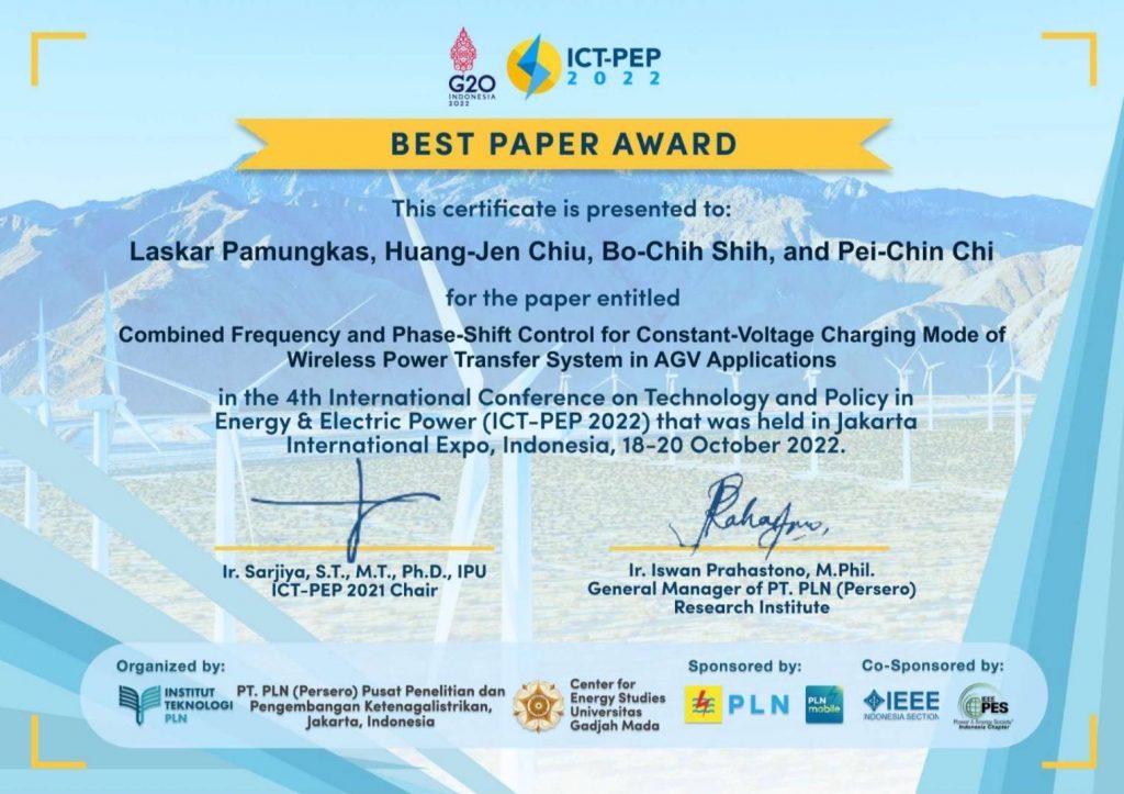 ICT-PEP 2022_Best Paper Award